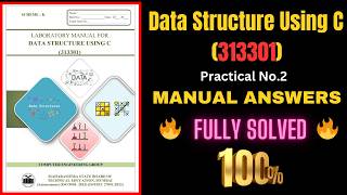 Data Structure Using C  3rd semester 313301  manual answer  k scheme msbte  DSU [upl. by Lachlan550]