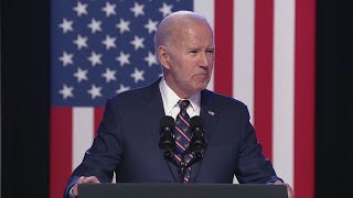 President Biden visiting East Palestine 1 year after the toxic Ohio train derailment [upl. by Handler]