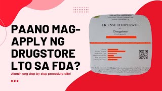 PAANO MAGAPPLY NG LTO FOR DRUGSTORE GAMIT ANG FDA ESERVICES PORTAL  BOTIKA VLOG [upl. by Nlocnil246]