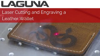 Laser Cutting and Engraving a Leather Wallet  CO2 Laser and Fiber Marker [upl. by Atsirhc]