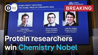 Artificial intelligence helps trio of protein pioneers win Nobel Prize in Chemistry  DW News [upl. by Eduard]