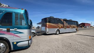 Bus convoy from Joshua tree CA to Quartzsite AZ bus rallies [upl. by Einnij]