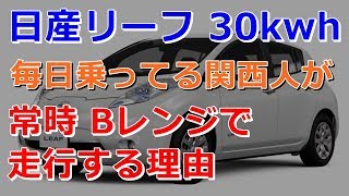 日産リーフ 30kwh 毎日乗ってる 関西人がなぜBレンジで走行するのか理由をお伝えします [upl. by Nameloc]