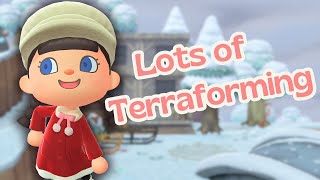 Terraforming Transition  Winter Christmas Cottagecore Island  ACNH Animal Crossing New Horizons [upl. by Youlton403]