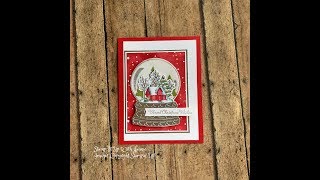 Stampin Up Still Scenes Christmas Card Tutorial [upl. by Arukas]