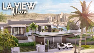 GREAT LA HOUSE  FULL CC LIST  Luxury Estate with great view  The Sims 4 Speed Build [upl. by Acirre]