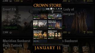 ESO Crown Store TODAY  January 11 2024 esofam eso elderscrollsonline esonews gaming shorts [upl. by Irol511]