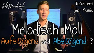 Melodische Molltonleiter Melodisch Moll aufwärts amp abwärts  Tonleitern  Musiktheorie für Anfänger [upl. by Eardnaed]