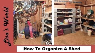 How To Organize A Storage Shed With Lisas World [upl. by Melak714]