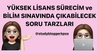 Yüksek Lisans Bilim Sınavı Soru Tarzları kpss ales yükseklisans matematik eğitimi [upl. by Smart]