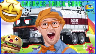 Garbage Truck Blippi Song  Garbage Trucks in action  Garbage Truck Song [upl. by Esaertal]