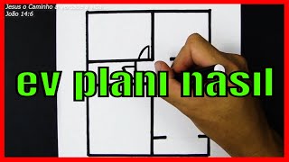 adım adım 2 yatak odalı ev planı nasıl çizilir [upl. by Agata]