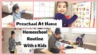 Homeschool Routine  PRESCHOOL  3 Year Old  1 Year Old [upl. by Jobey]