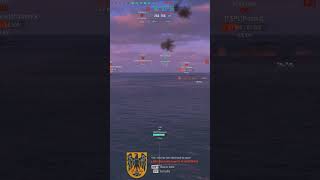 Warships🏴‍☠️  Battleship gets focused by fun police worldofwarships wows cqc [upl. by Liw676]