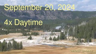 September 20 2024 Upper Geyser Basin Daytime 4x Streaming Camera Archive [upl. by Asirem]