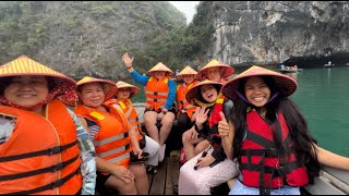 Bamboo Boat Ride  Cat Ba Bay Through Filipina Eyes  🇻🇳 [upl. by Diamante]