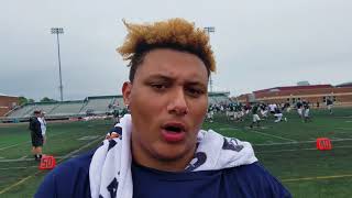 Paramus Catholic OL Christian Mahogany talks Rutgers Penn State [upl. by Norita]