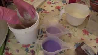 Making and Cutting Lavender Vanilla Cold Process Soap [upl. by Danae936]