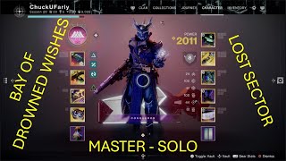 Desitny 2  Bay of Drowned Wishes  Master  Solo  Warlock [upl. by Sissy]