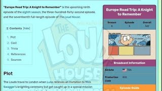 Europe Road Trip 5 The Loud House Episodes are coming to premiere but not yet “Road Trip Returns” [upl. by Pamelina]