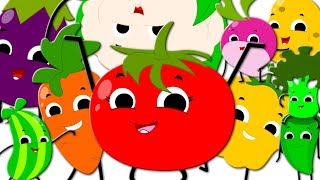 Ten Little Vegetables Jumping On The Bed  Learn Vegetables  Nursery Rhymes For Kids  Baby Songs [upl. by Gianina]