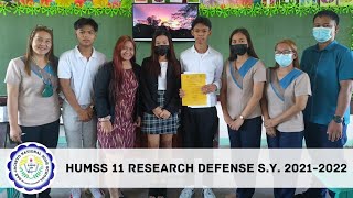 RESEARCH DEFENSE GRADE 11 HUMSS SAN JACINTO NATIONAL HIGH SCHOOL [upl. by Ymmaj343]