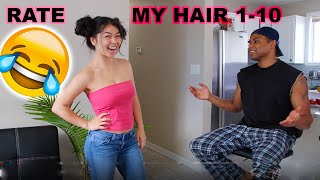 RATE MY GIRLFRIENDS HAIR 110  INTERRACIAL COUPLE VLOG [upl. by Siryt753]