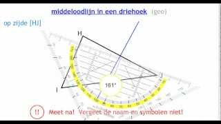 middelloodlijn in een driehoek geo [upl. by Zeitler]