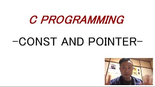 C Programming Const and Pointer [upl. by Nnilsia]