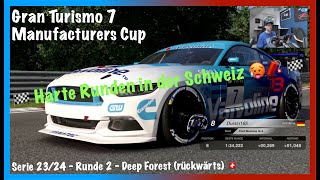 GT7  Manufacturers Cup  Serie 20232024  Runde 2  Deep Forest Raceway rückwärts  Gr4 [upl. by Utimer]