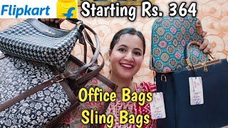 Flipkart Bags Haul  Office Bags Laptop BagsSling Bags Shoulder bagsBags Haul [upl. by Sarge383]