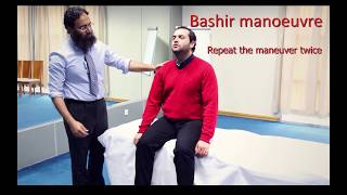 Bashir Manoeuvre for Benign Paroxysmal Positional Vertigo BPPV [upl. by Anaiek628]