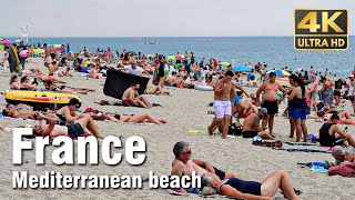 Mediterranean beach  France 4K  Amazing Mediterranean Beach in Summer 2024 [upl. by Hoon]