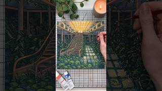 Biophilic Reverie  Mall 🌱 painting process art painting artist [upl. by Adyol]