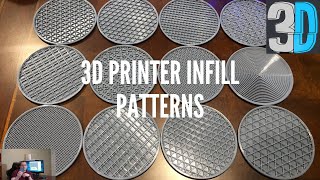 3D Printer Infill Patterns  The Basics [upl. by Limak]