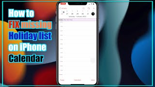 How to FIX Missing Holidays on iPhone Calendar [upl. by Ibbor847]