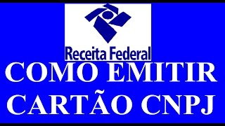 MEI  Emitir Cartão CNPJ comprovante de inscrição CNPJ [upl. by Conley]