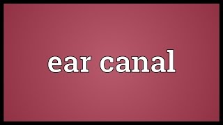 Ear canal Meaning [upl. by Urias549]