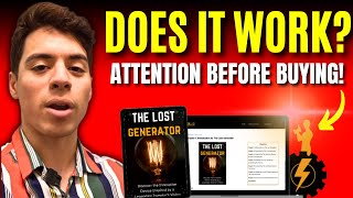 THE LOST GENERATOR 💥⛔REAL REVIEW⛔💥 THE LOST GENERATOR REVIEWS COMPLAINTS  THE LOST GENERATOR BOOK [upl. by Weaver]