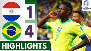 🟢Paraguay vs Brazil 14 All GOALS amp Extended HIGHLIGHTS  COPA AMERICA 2024 [upl. by Aitnyc83]