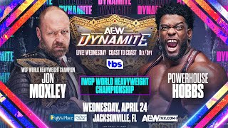 FULL MATCH  Jon Moxley vs Powerhouse Hobbs – IWGP Heavyweight Championship AEW Dynamite 2024 [upl. by Dachy]