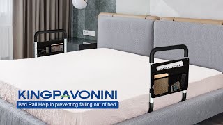 KingPavonini® Bed Rails for Elderly AdultsSupport Up to 300lbs [upl. by Lenka]