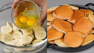 I Combined Egg With Banana amp Make This Delicious Mini Banana Pancake Recipe  Mini Banana Pancake [upl. by Marabel]