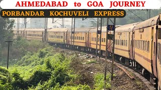 Train to Goa  Ahmedabad to Goa Journey  Porbandar Kochuveli Express  Pantry Food [upl. by Wandie]