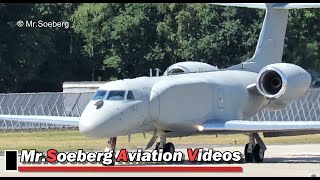 RARE GULSTREAM G550 CAEW Italian AF DEPARTURE at Geilenkirchen 35 Year NATOAWACS [upl. by Sidonnie]