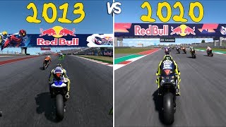 Evolution of MotoGP Games 20132020 Gameplay Comparison [upl. by Dorotea]