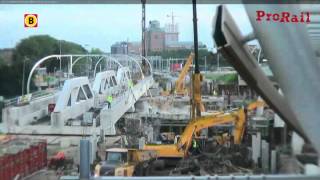 Timelapse ProRail van de spoorbrug in Den Bosch [upl. by Otit]