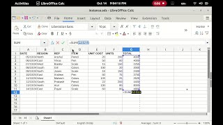 How To Do AutoSum in LibreOffice Calc [upl. by Sew819]