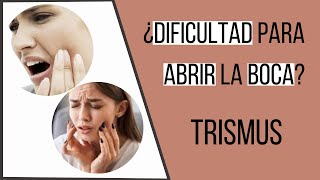 Dolor al abrir la boca  Trismus  Odontologia Con Cri [upl. by Romeu910]