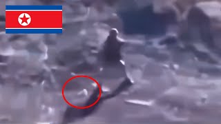 North Korean Soldier Knocks Down Drone But Then Walk Up To It And [upl. by Calia326]